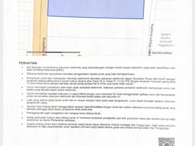 Di Jual Bawah Harga Pasaran Tanah Lokasi Premium Pusat Bisnis Jl Magelang KM 6 Sleman Jogjakarta